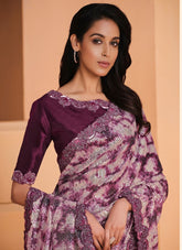 Wonderful Looking Saree in Wine